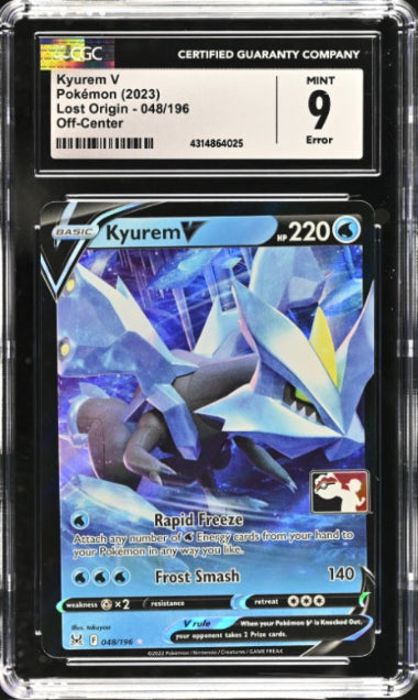 CGC 9 - 2023 POKEMON PLAY! KYUREM V #048/196 - LOST ORIGIN POKEMON PRIZE PACK SERIES 3