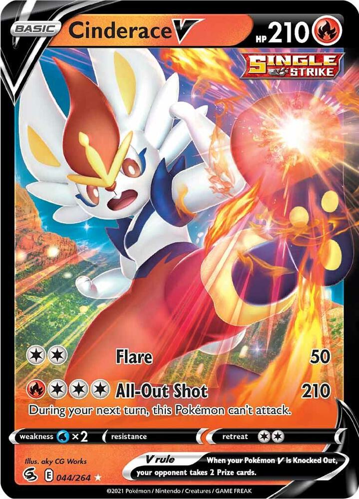 Cinderace V 044/264 (SWSH08: Fusion Strike) - Holofoil