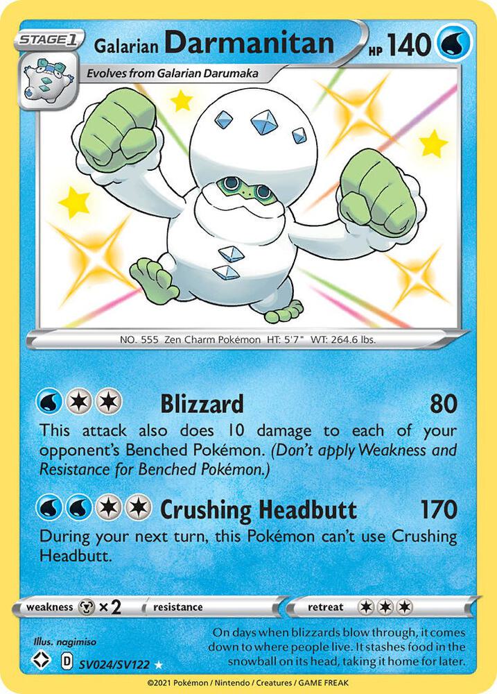 Galarian Darmanitan SV024/SV122 (Shining Fates: Shiny Vault) - Holofoil
