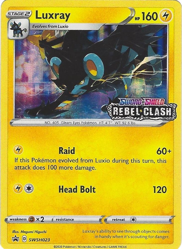 Luxray Prerelease SWSH023 (SWSH: Sword & Shield Promo Cards) - Holofoil