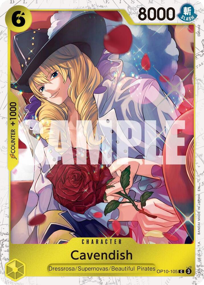 Cavendish OP10-105 (Premium Booster -The Best- Vol. 2) - Pirate Foil