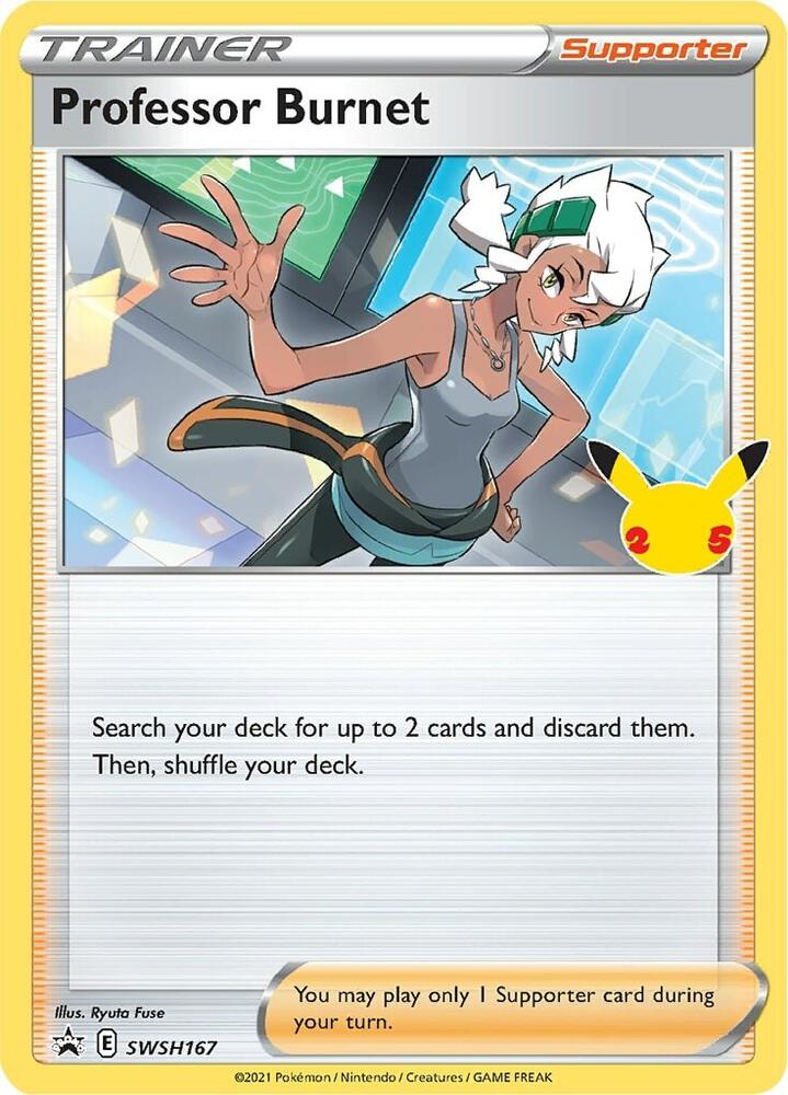 Professor Burnet 25th Anniversary Stamp SWSH167 (SWSH: Sword & Shield Promo Cards)
