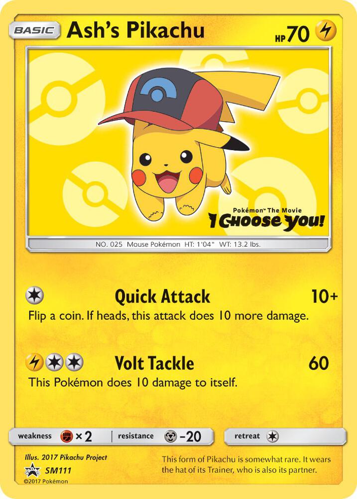 Ash's Pikachu SM111 (SM Promos)