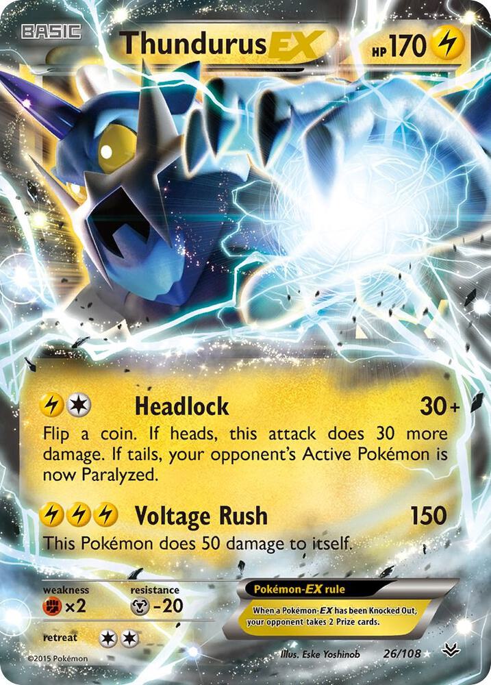 Thundurus EX 26/108 (XY - Roaring Skies) - Holofoil