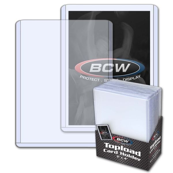 BCW 3"x4" Regular 35pt Toploader Holder (25pkt)