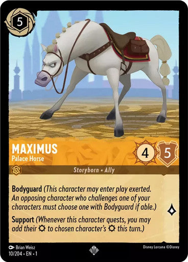 10/204 Maximus - Palace Horse - Disney Lorcana First Chapter - Common & Cold Foil Card