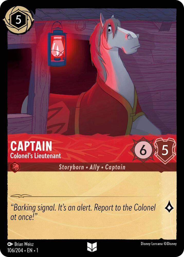 Captain, Colonel's Lieutenant 106/204 (The First Chapter)