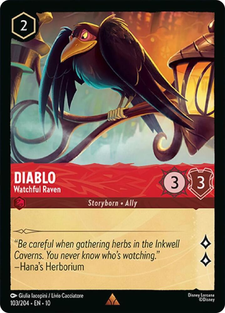 Diablo, Watchful Raven 103/204 (Whispers in the Well)