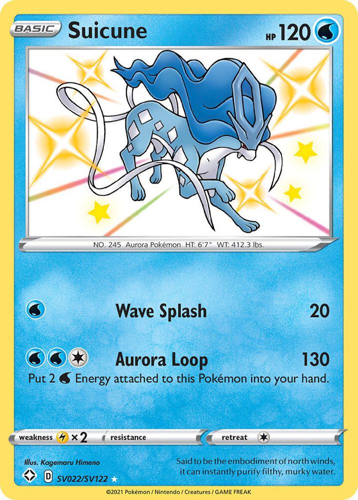 Suicune SV022/SV122 (Shining Fates: Shiny Vault) - Holofoil