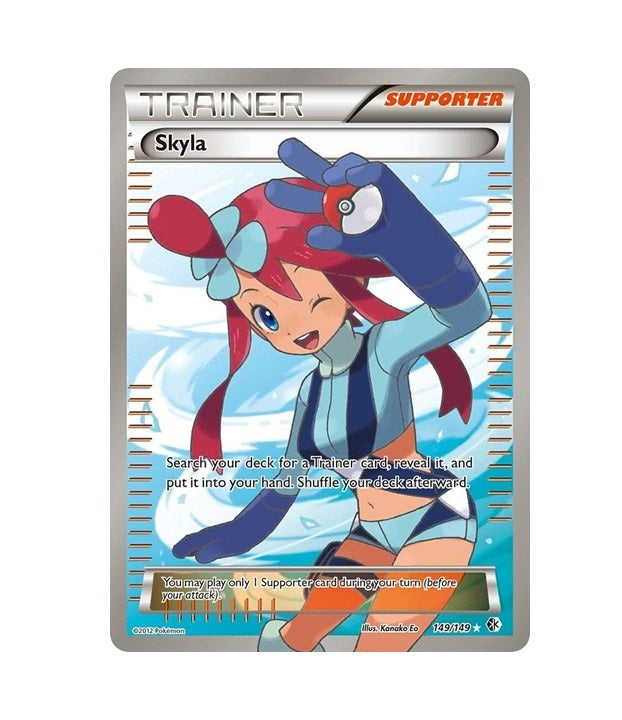 149/149 SKYLA TRAINER SUPPORTER FULL ART ULTRA RARE - 2012 BLACK & WHITE BOUNDARIES CROSSED POKEMON TCG CARD