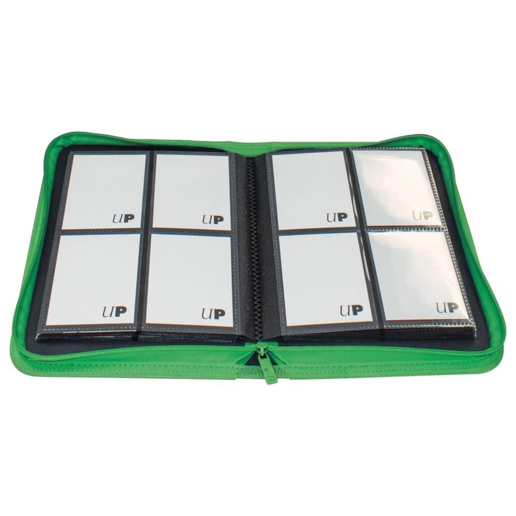 ULTRA PRO Binder - Vivid 4 Pocket Zippered Pro-Binder: Green
