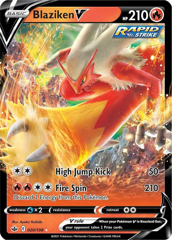 Blaziken V 020/198 (SWSH06: Chilling Reign) - Holofoil