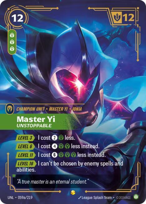Master Yi - Unstoppable 059a/219 (Unleashed) - Foil