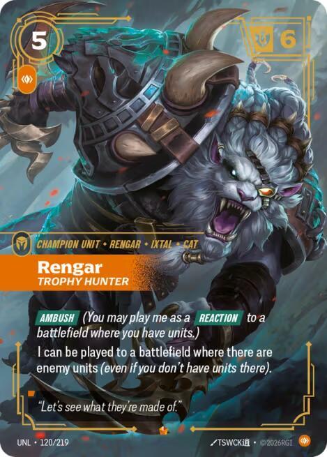 Rengar - Trophy Hunter 120/219 (Unleashed) - Foil