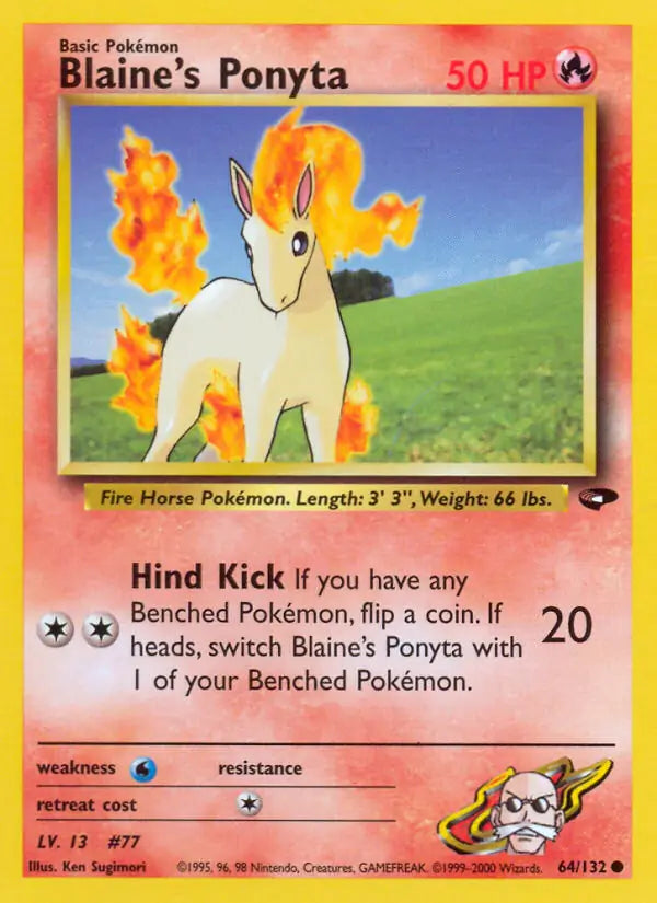 Blaine's Ponyta 064/132 (Gym Challenge) - Unlimited