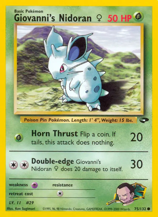 Giovanni's Nidoran F 075/132 (Gym Challenge) - Unlimited