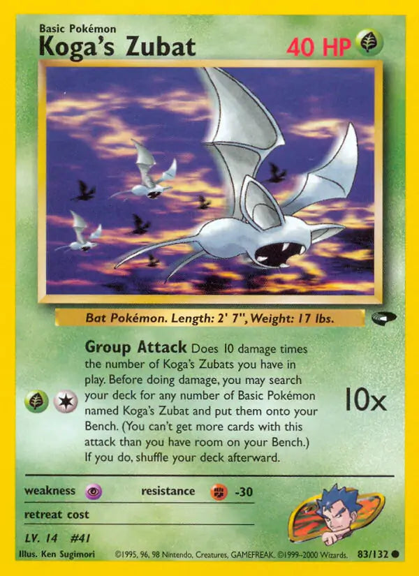 Koga's Zubat 083/132 (Gym Challenge) - Unlimited