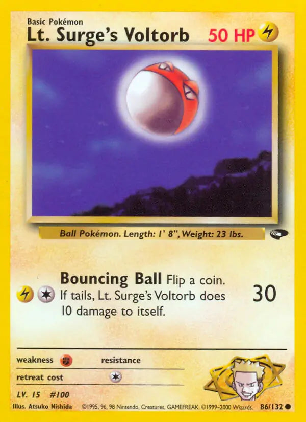 Lt. Surge's Voltorb 086/132 (Gym Challenge) - Unlimited