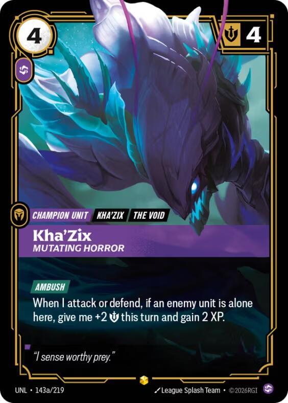 Kha'Zix - Mutating Horror 143a/219 (Unleashed) - Foil
