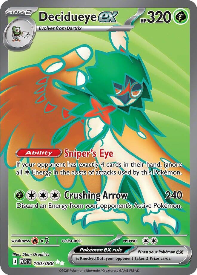 Decidueye ex 100/088 (ME03: Perfect Order) - Holofoil