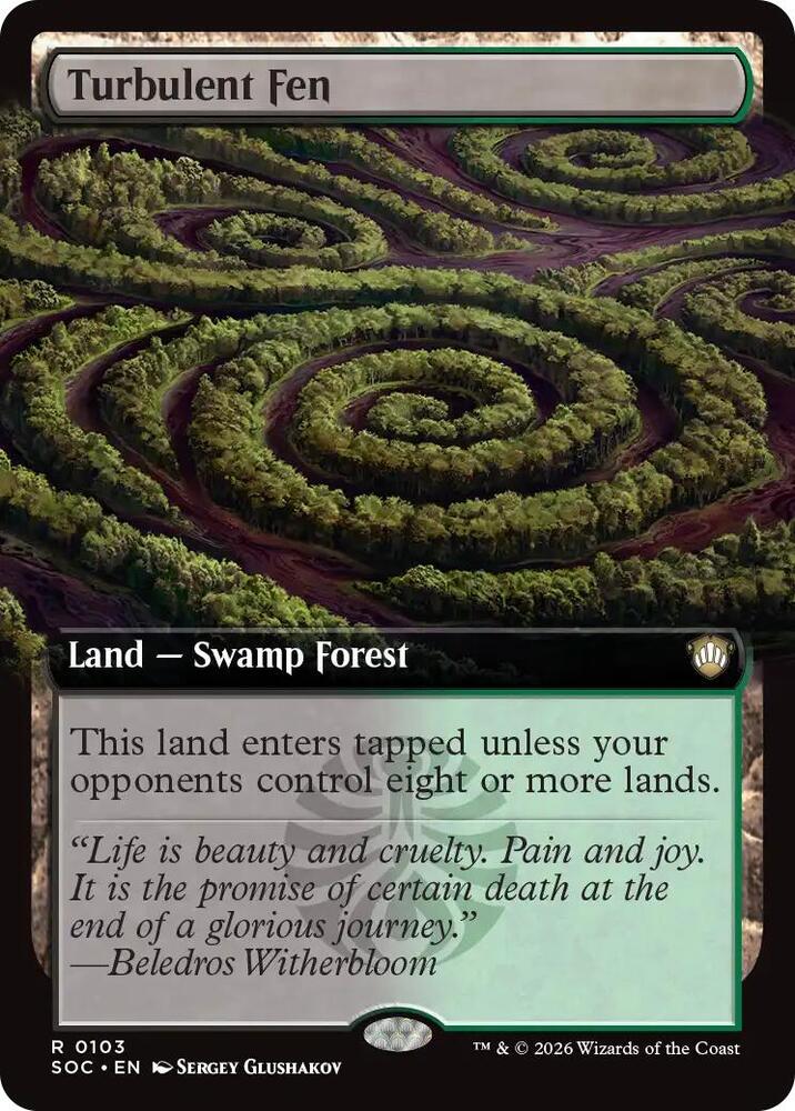 Turbulent Fen 103 (Commander: Secrets of Strixhaven) - Extended Art