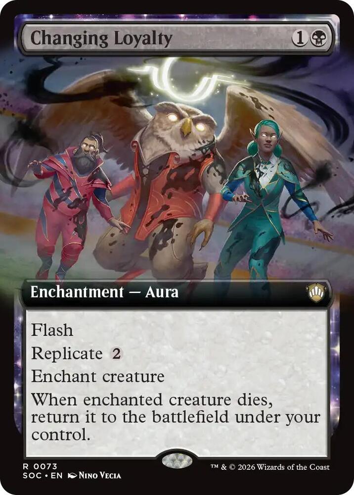 Changing Loyalty 73 (Commander: Secrets of Strixhaven) - Extended Art