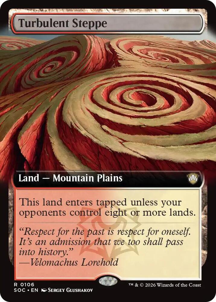 Turbulent Steppe 106 (Commander: Secrets of Strixhaven) - Extended Art