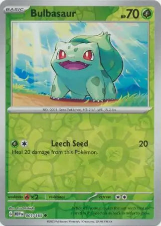 Bulbasaur 001 165 001/165 (SV: Scarlet & Violet 151) - Reverse Holofoil