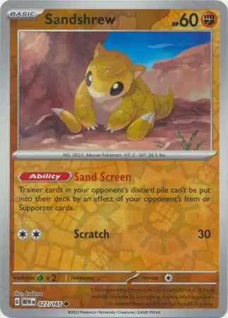Sandshrew 027/165 (SV: Scarlet & Violet 151) - Reverse Holofoil