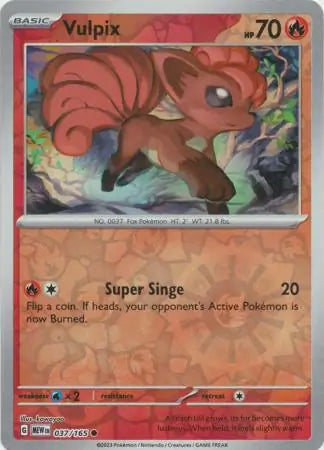 Vulpix 037/165 (SV: Scarlet & Violet 151) - Reverse Holofoil