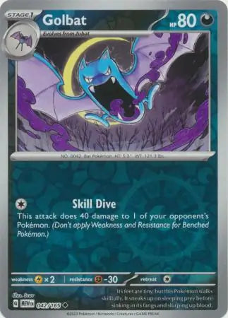 Golbat 042/165 (SV: Scarlet & Violet 151) - Reverse Holofoil