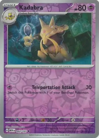 Kadabra 064/165 (SV: Scarlet & Violet 151) - Reverse Holofoil