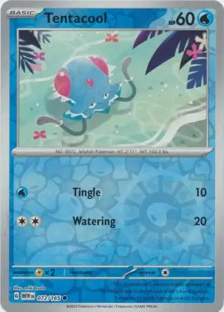 Tentacool 072/165 (SV: Scarlet & Violet 151) - Reverse Holofoil