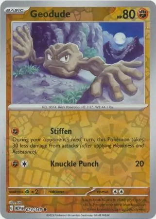 Geodude 074/165 (SV: Scarlet & Violet 151) - Reverse Holofoil