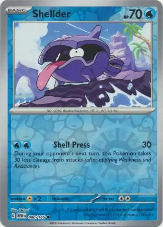 Shellder 090/165 (SV: Scarlet & Violet 151) - Reverse Holofoil