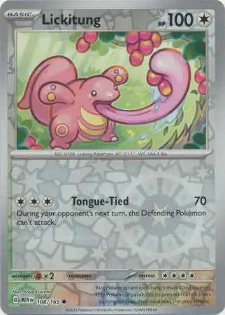 Lickitung 108/165 (SV: Scarlet & Violet 151) - Reverse Holofoil
