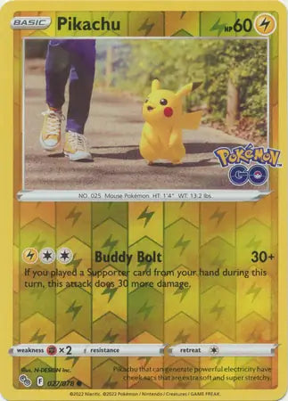 Pikachu 027/078 (Pokemon GO) - Reverse Holofoil