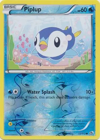 Piplup 33/113 (Legendary Treasures) - Reverse Holofoil