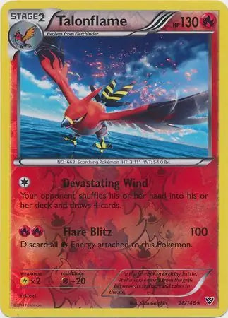 Talonflame 028/146 (XY Base Set) - Reverse Holofoil