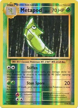 Metapod 4/108 (XY - Evolutions) - Reverse Holofoil
