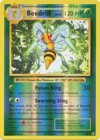 Beedrill 7/108 (XY - Evolutions) - Reverse Holofoil