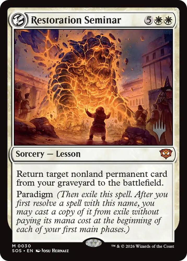Restoration Seminar 30 (Promo Pack: Secrets of Strixhaven)