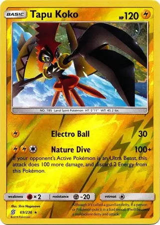 Tapu Koko 69/236 (SM - Unified Minds) - Reverse Holofoil