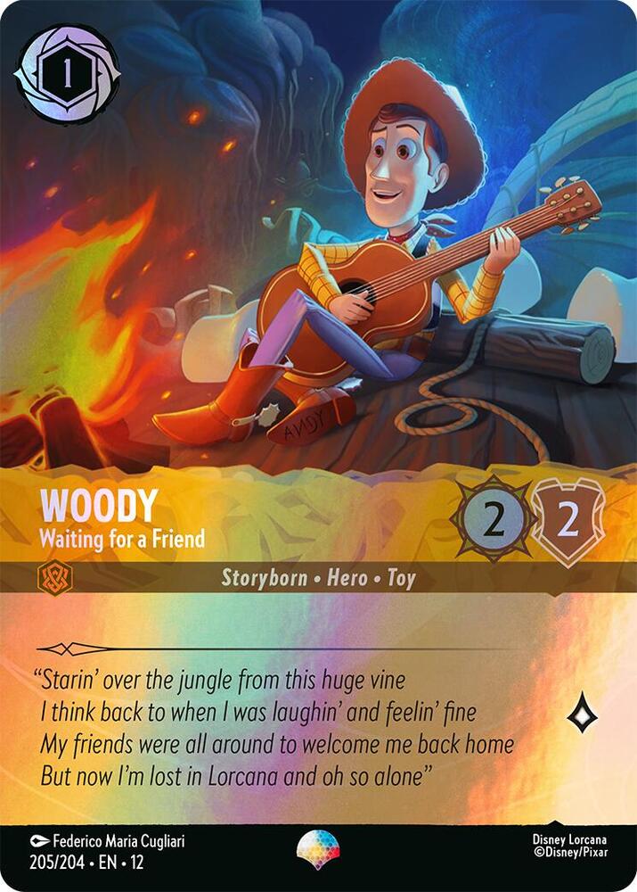 Woody, Waiting for a Friend 205/204 (Wilds Unknown) - Rainbow Foil