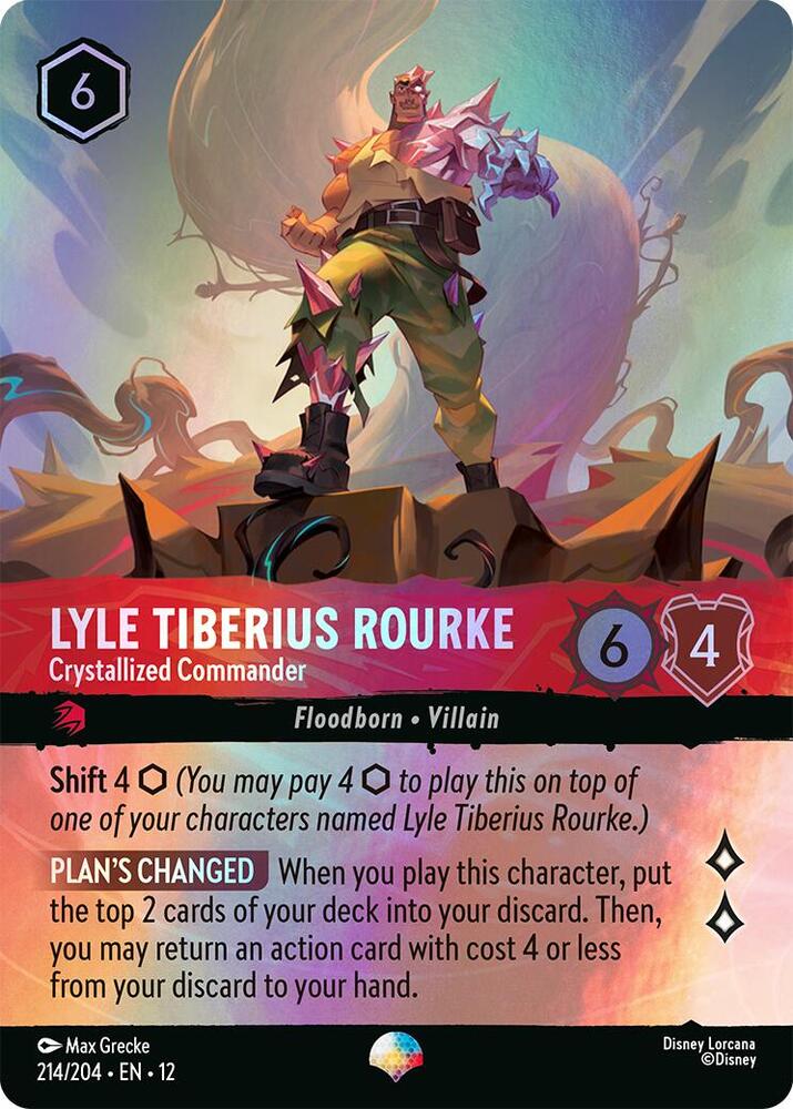 Lyle Tiberius Rourke, Crystallized Commander 214/204 (Wilds Unknown) - Rainbow Foil