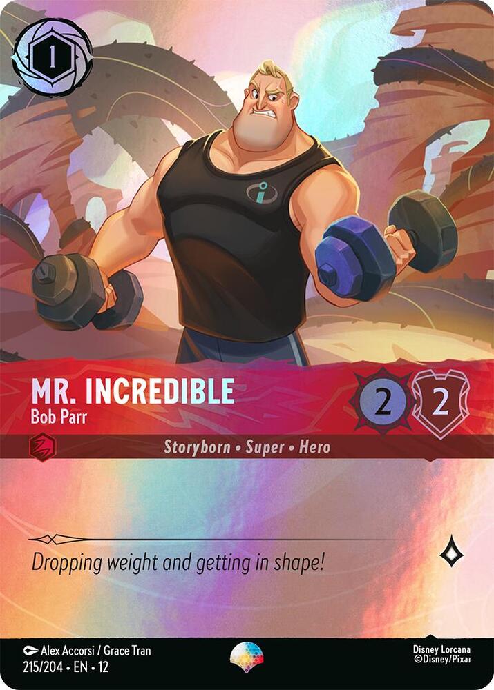 Mr. Incredible, Bob Parr 215/204 (Wilds Unknown) - Rainbow Foil