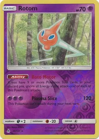Rotom 40/131 (SM - Forbidden Light) - Reverse Holofoil
