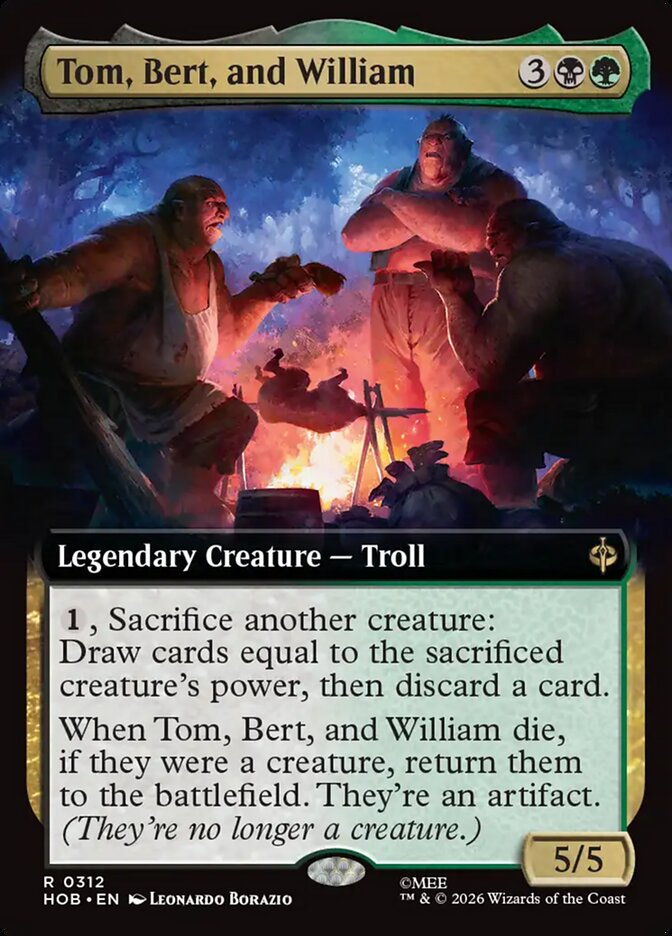 Tom, Bert, and William 312 (The Hobbit) - Extended Art Foil