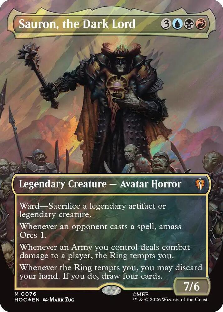 Sauron, the Dark Lord 76 (The Hobbit: Eternal-Legal) - Borderless Surge Foil
