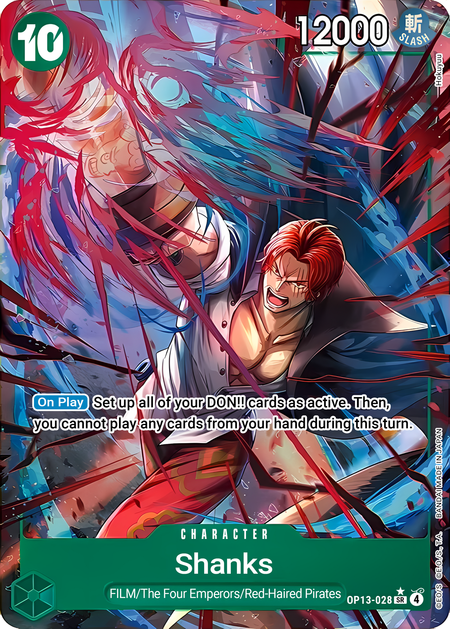 Shanks OP13-028 (Carrying On His Will) - Alternate Art Foil